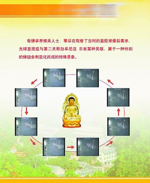 北京潭柘寺神秘光球是佛祖舍利显化景象